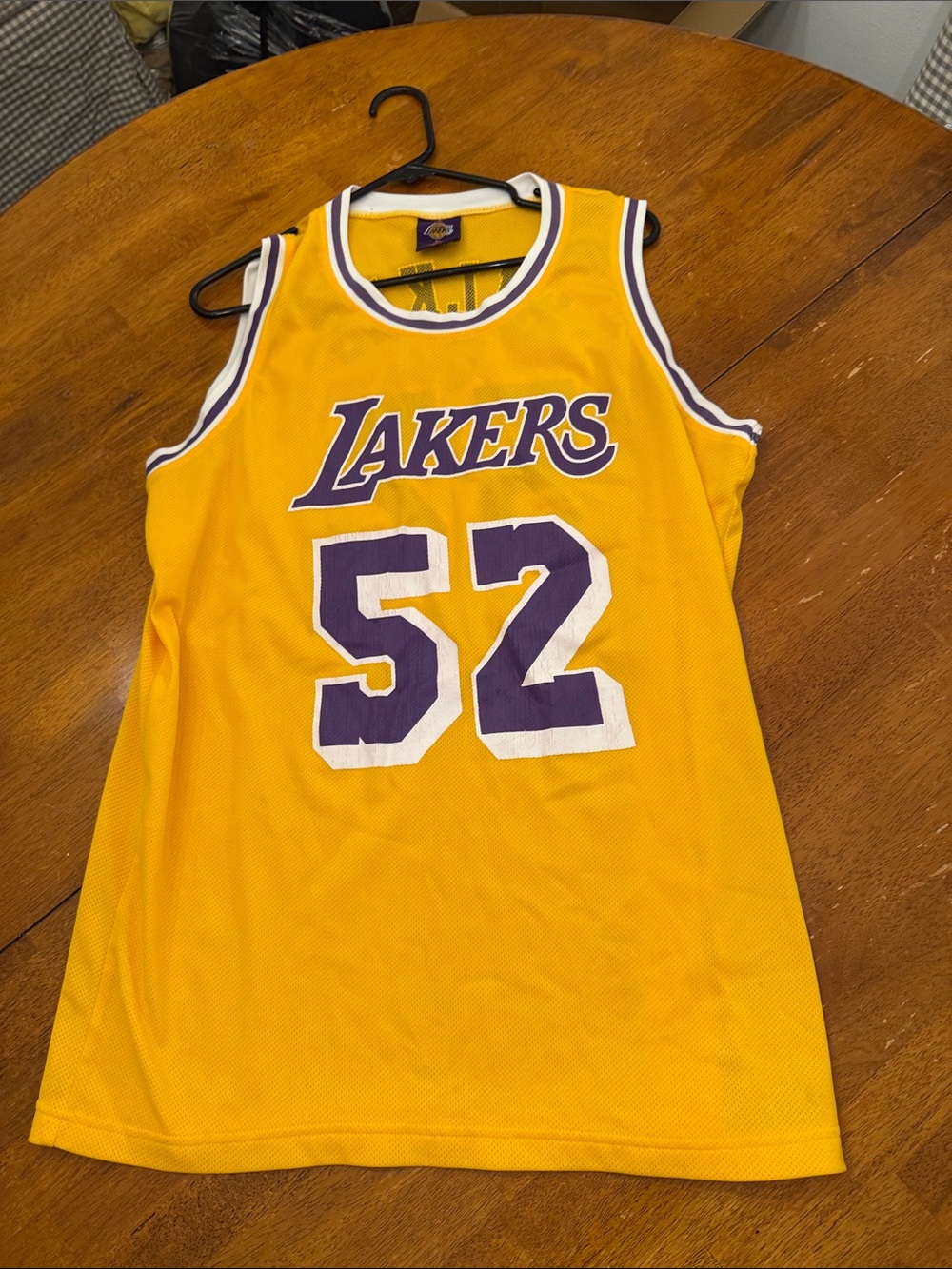 NBA Lakers Gold and Purple #52 Jersey Jamal Wilkes